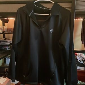 Náutica mens black sweater soft fluffy inside zipper pockets